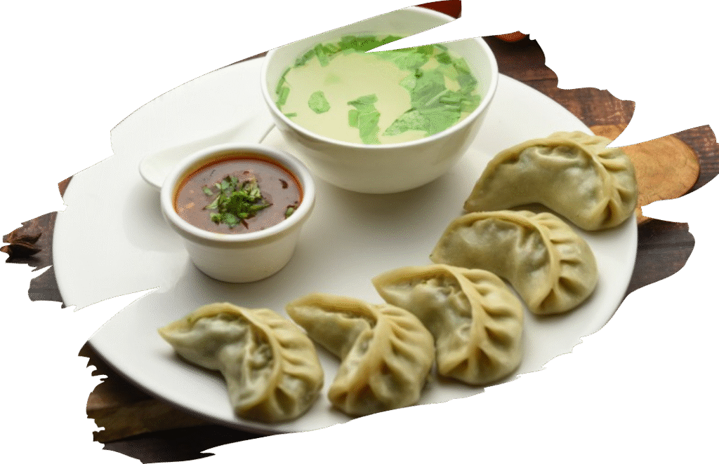 The dough for the wrapper and a flavorful minced chicken filling